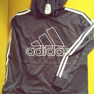 adidas Lightweight Dark Gray ECHO Pullover Hoodie Size L (14/16)